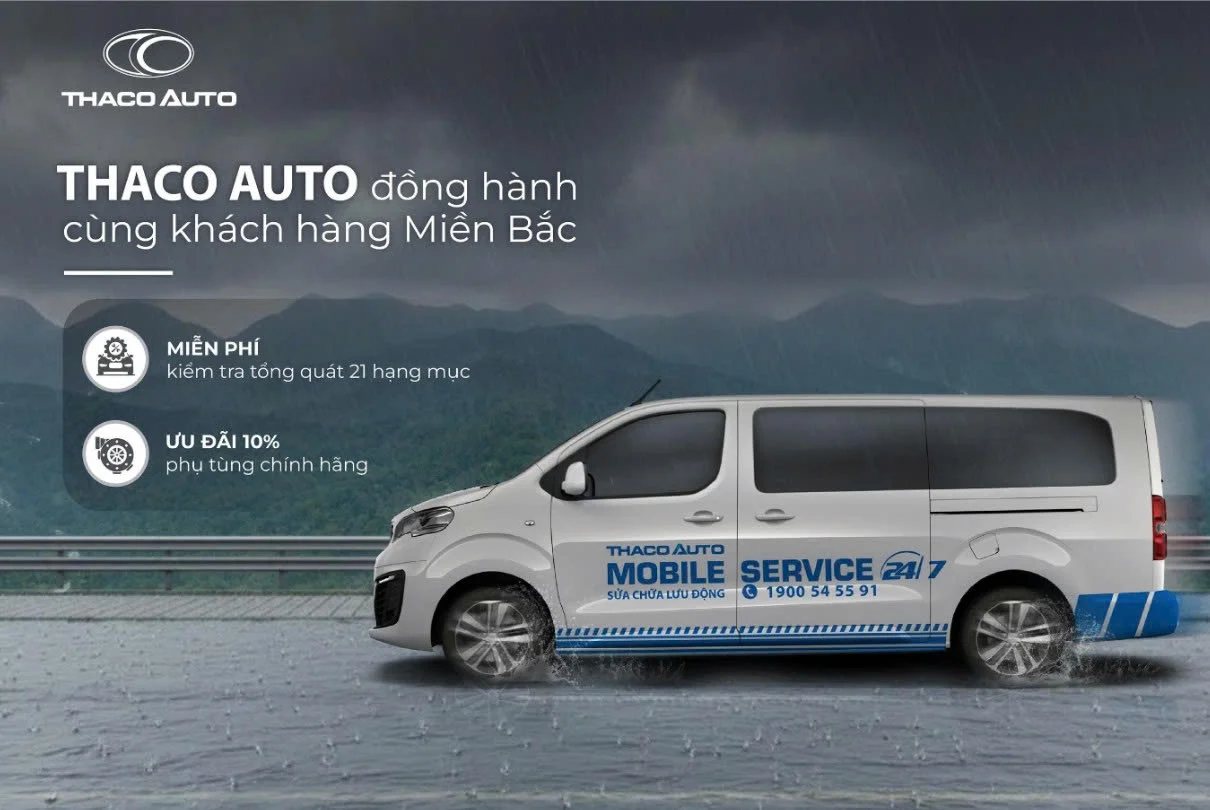 THACO AUTO triển khai chương trình chăm sóc đặc biệt cho khách hàng miền Bắc sau bão lũ