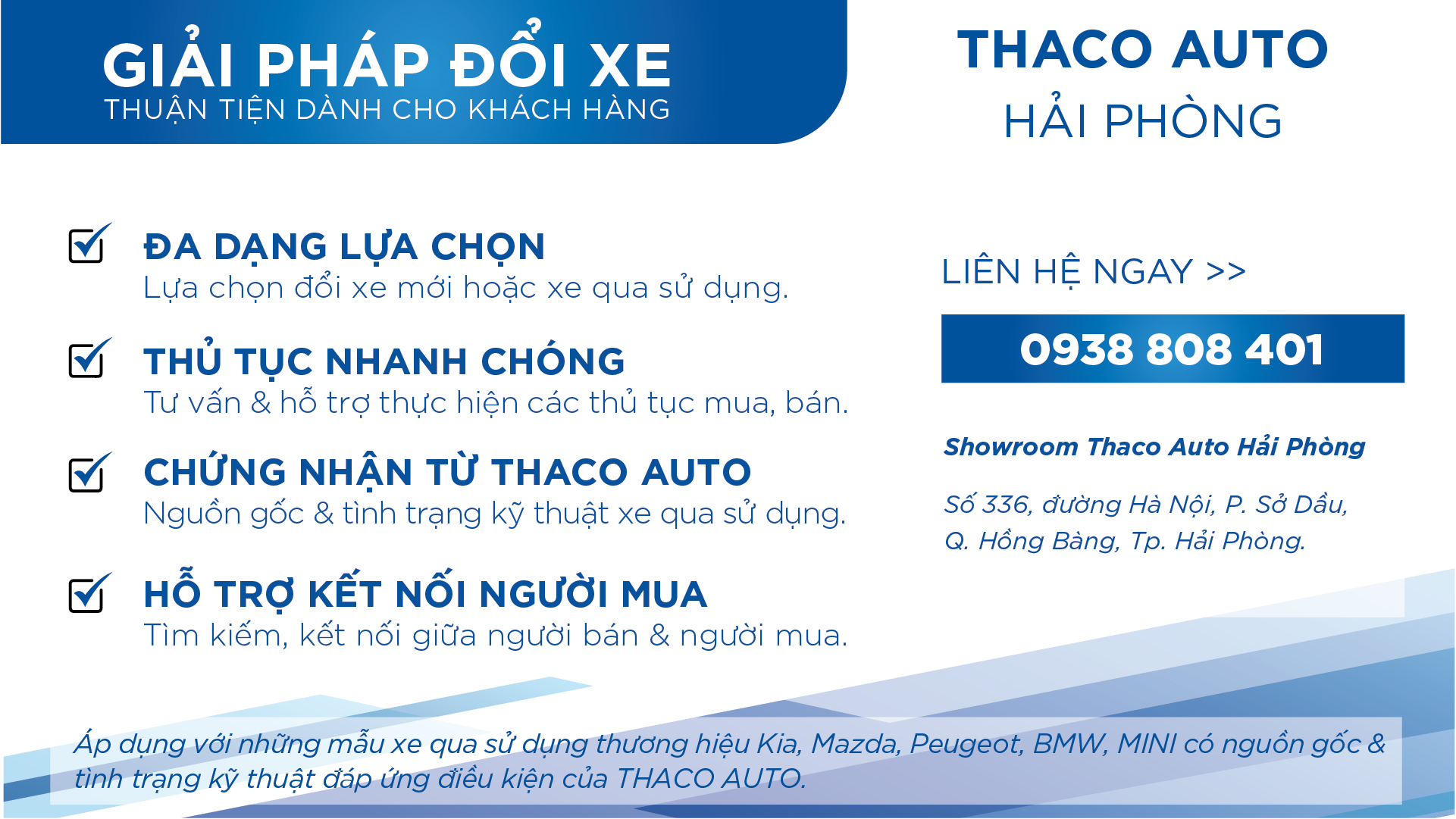 THACO AUTO HẢI PHÒNG - GIẢI PHÁP ĐỔI XE & KINH DOANH XE QUA SỬ DỤNG