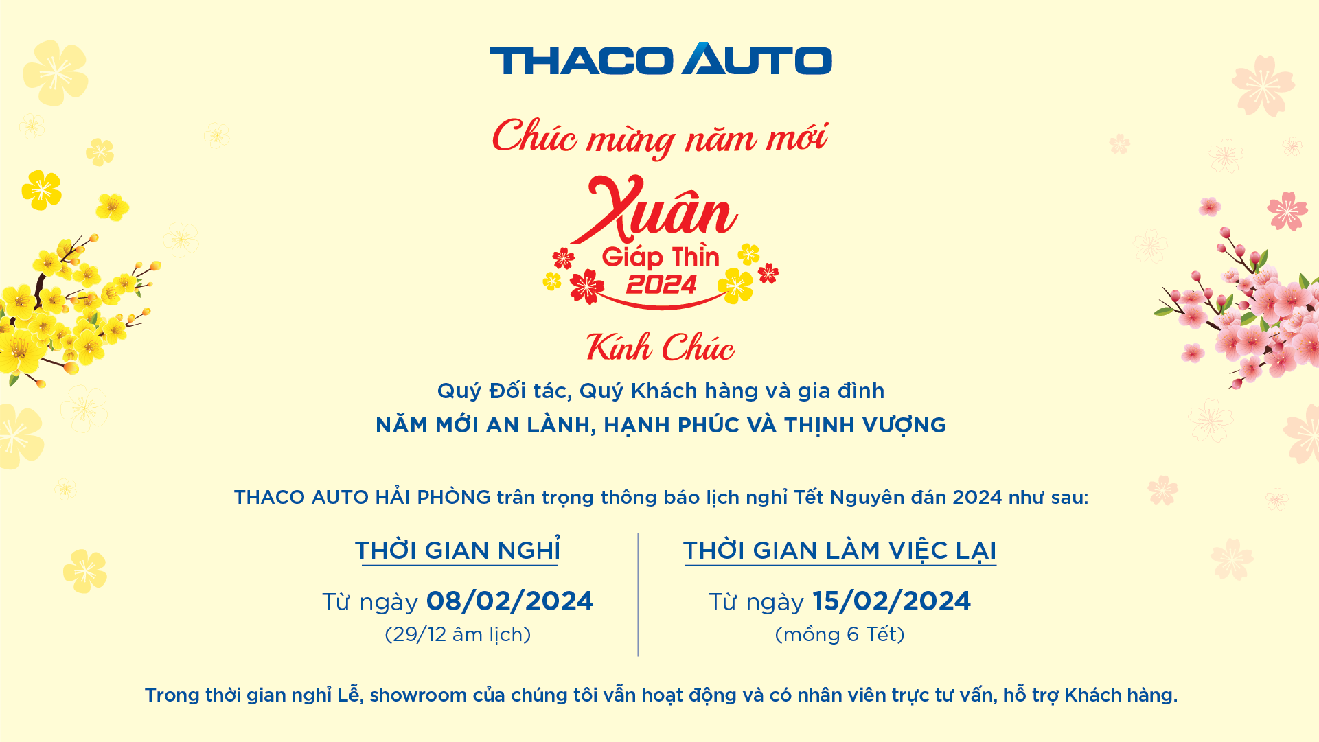 THACO AUTO HẢI PHÒNG - MỪNG XUÂN GIÁP THÌN 2024