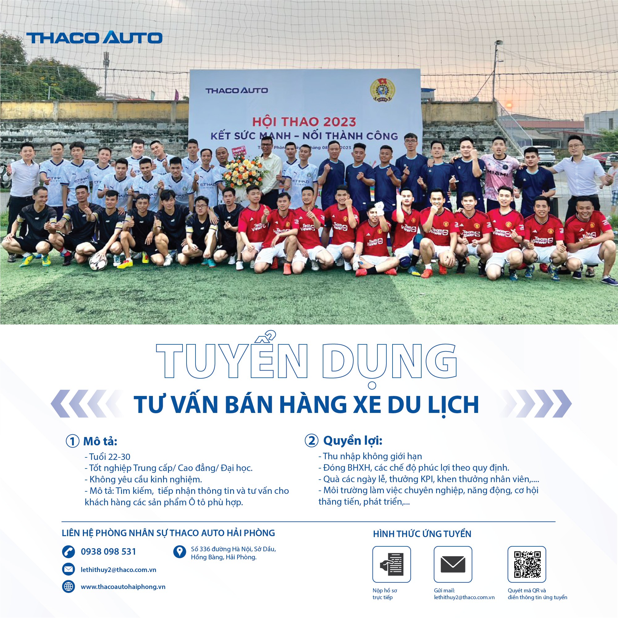 [TIN TUYỂN DỤNG] THACO AUTO HẢI PHÒNG TUYỂN DỤNG TƯ VẤN BÁN HÀNG