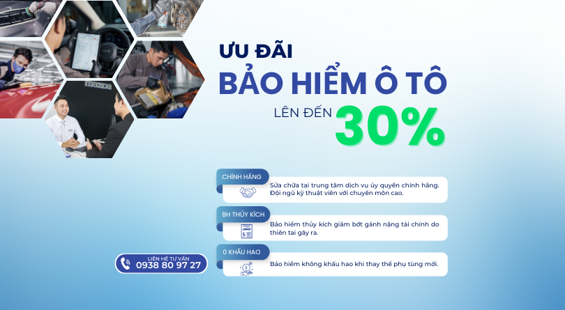 AN TÂM VẠN DẶM VỚI ƯU ĐÃI BẢO HIỂM LÊN ĐẾN 30%